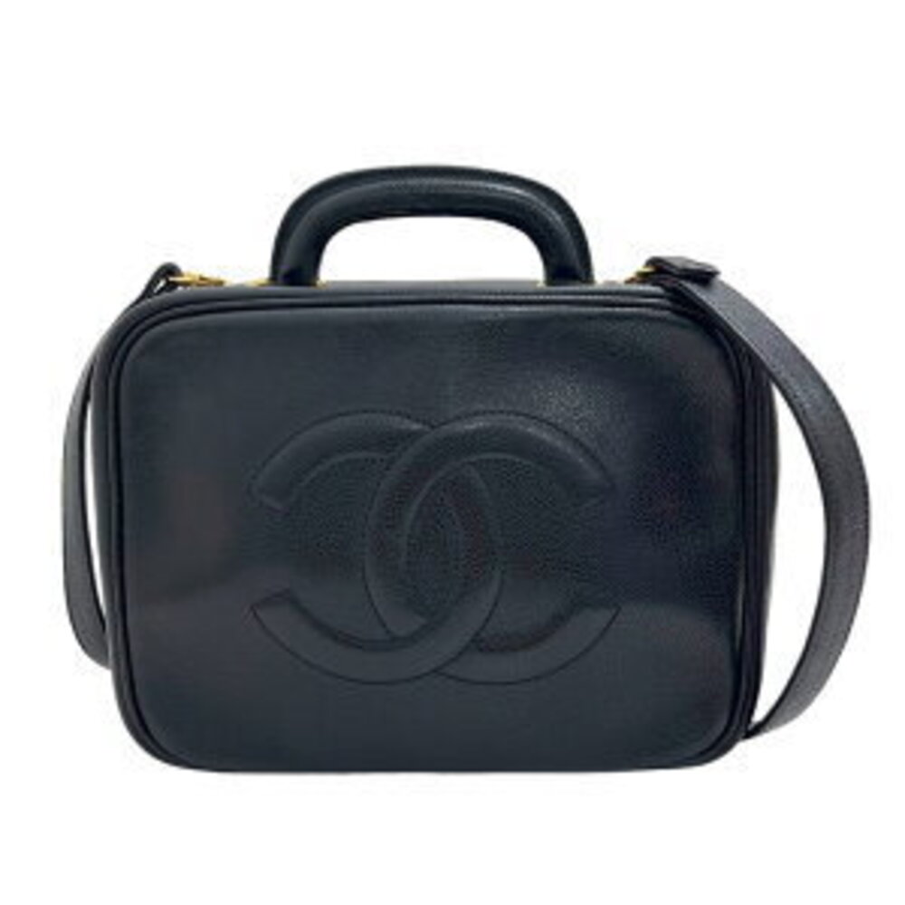 CHANEL Shoulder Bag Handbag Caviar Skin Black